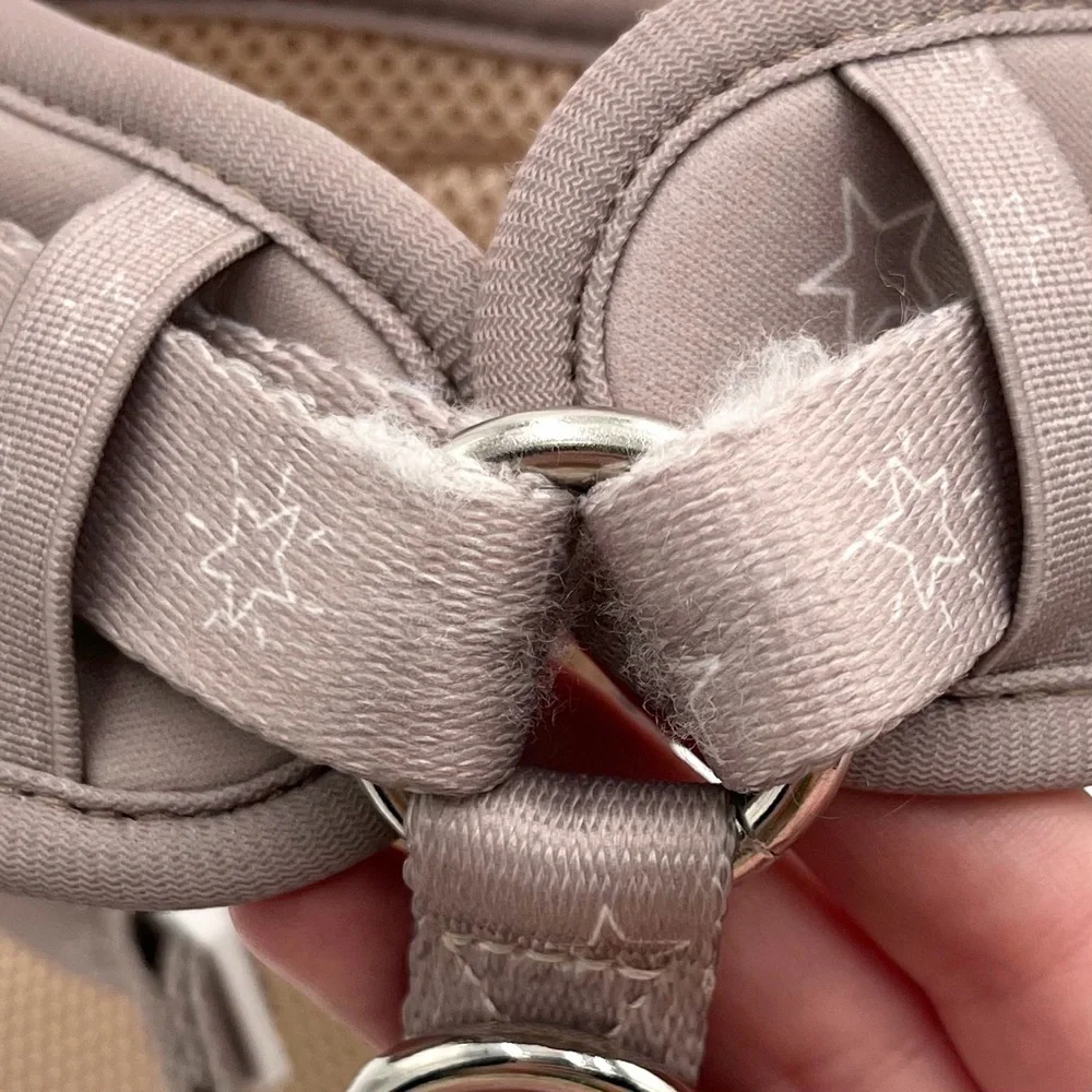 Ever Woof Asteria Taupe Star Harness and Leash Bundle Set Size Small